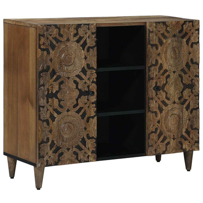 Serviesskap med hylle Brun 90 x 33,5 x 75 cm Massiv mango tre