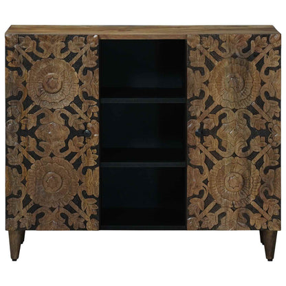 Serviesskap med hylle Brun 90 x 33,5 x 75 cm Massiv mango tre