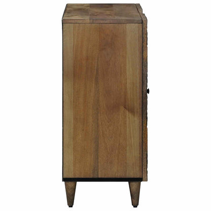 Serviesskap med hylle Brun 90 x 33,5 x 75 cm Massiv mango tre