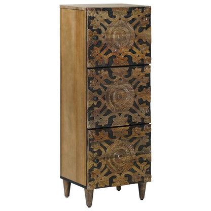 Høyt brett med hylle Brun 40 x 33,5 x 110 cm Massiv mango tre