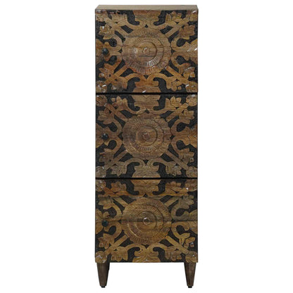 Høyt brett med hylle Brun 40 x 33,5 x 110 cm Massiv mango tre