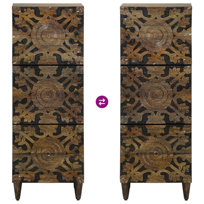 Høyt brett med hylle Brun 40 x 33,5 x 110 cm Massiv mango tre