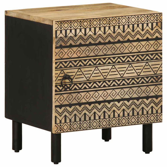 Nattbord Sengbord Svart 40x33,5x46 cm heltre mangotre