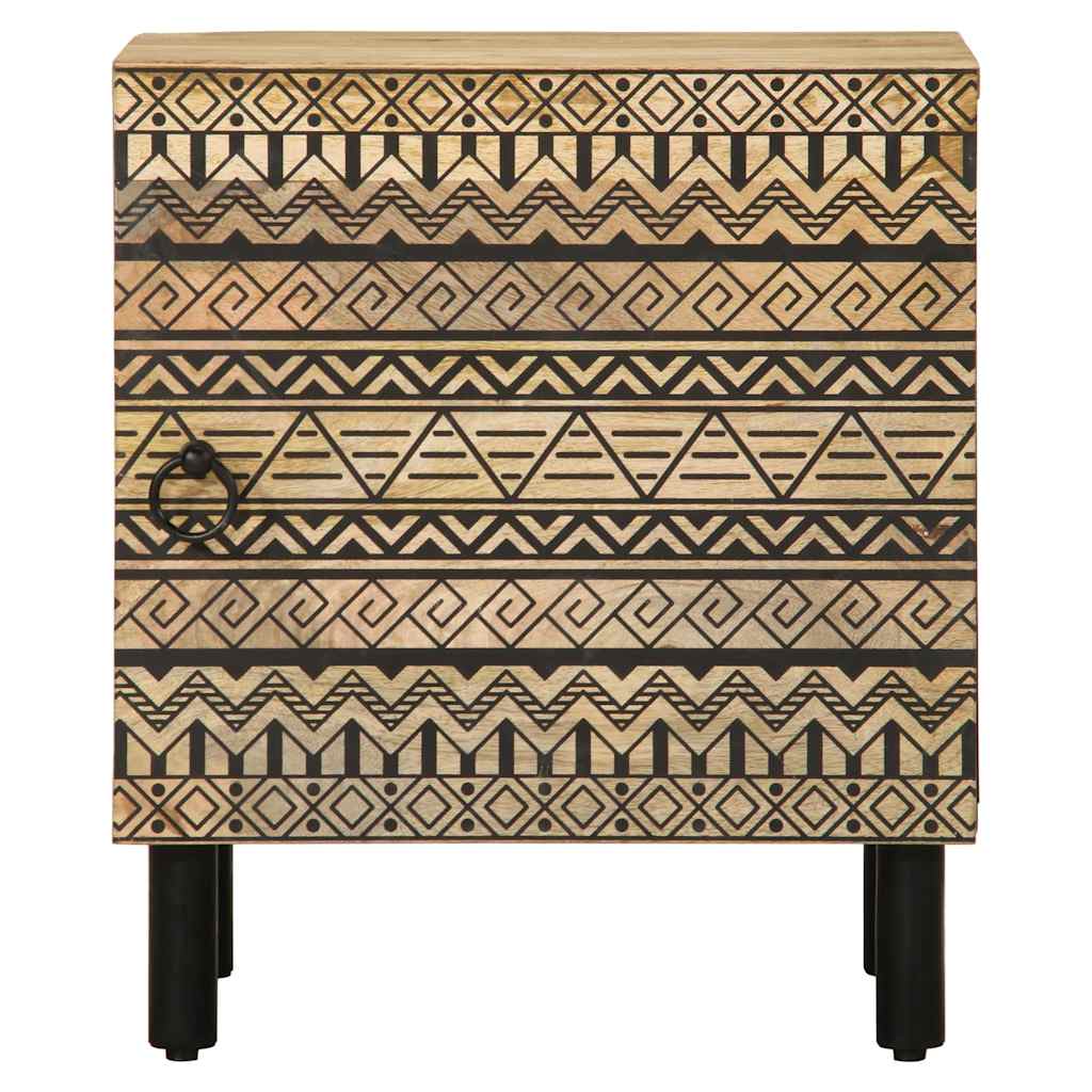 Nattbord Sengbord Svart 40x33,5x46 cm heltre mangotre