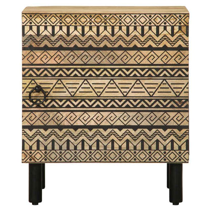 Nattbord Sengbord Svart 40x33,5x46 cm heltre mangotre