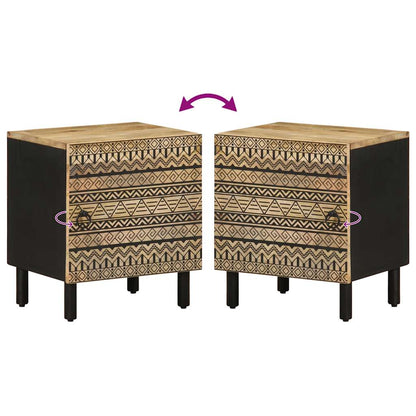 Nattbord Sengbord Svart 40x33,5x46 cm heltre mangotre