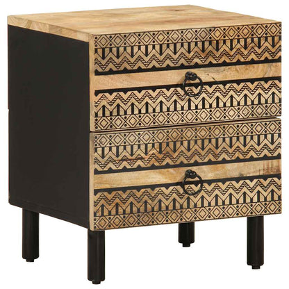 Nattbord Sengbord Svart 40x33,5x46 cm heltre mangotre