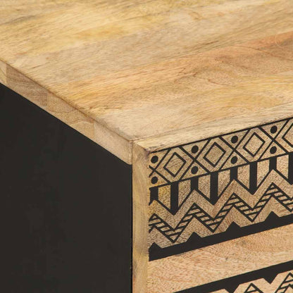 Nattbord Sengbord Svart 40x33,5x46 cm heltre mangotre