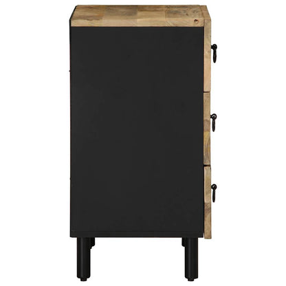 Nattbord Sengbord Svart 50x33x62 cm heltre mangotre