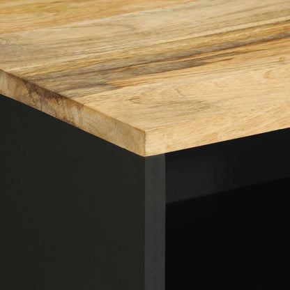 Nattbord Sengbord Svart 50x33x62 cm heltre mangotre