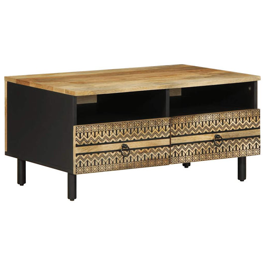 Salongbord Sofabord Svart 80x54x40 cm heltre mango