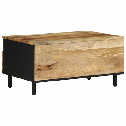 Salongbord Sofabord Svart 80x54x40 cm heltre mango
