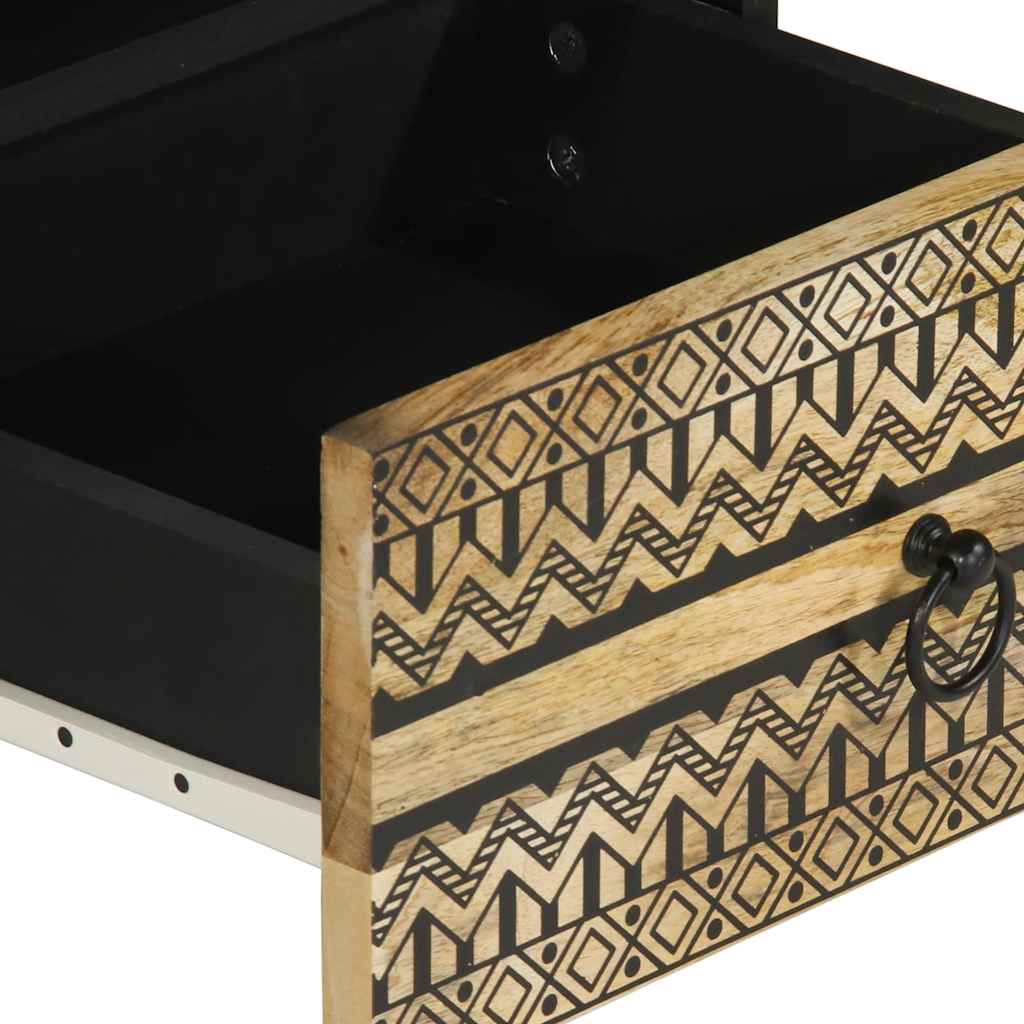 Salongbord Sofabord Svart 80x54x40 cm heltre mango