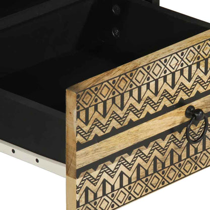 Salongbord Sofabord Svart 80x54x40 cm heltre mango
