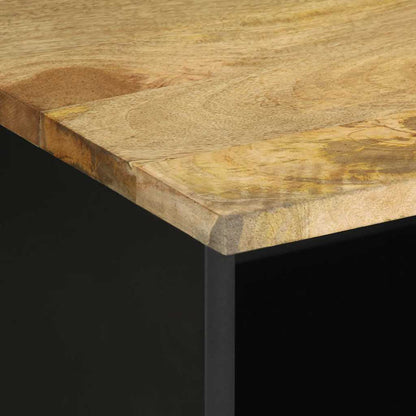 TV-Møbel Svart Tv-benk 100x33,5x46 cm grovt heltre mangotre