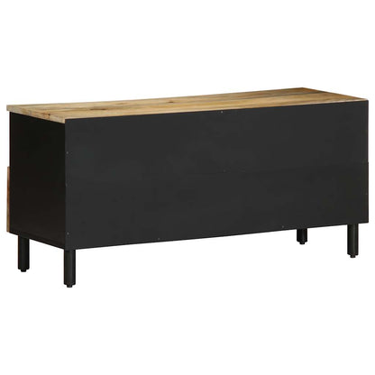 TV-Møbel Svart Tv-benk 100x33,5x46 cm grovt heltre mangotre
