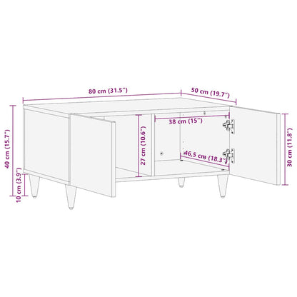 Salongbord Sofabord Tre heltre furu 80x50x40 cm
