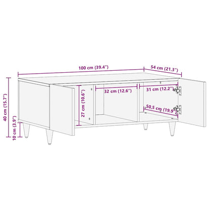 Salongbord Sofabord Tre Heltre Mango 100x54x40 cm