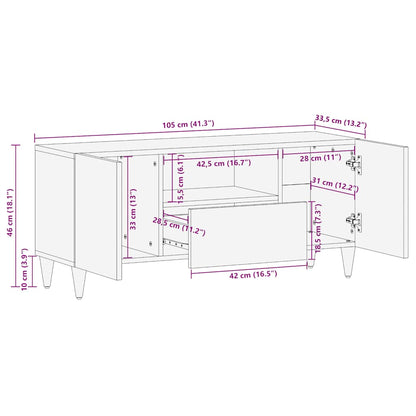 TV-Møbel Tre Tv-benk 105x33,5x46 cm heltre mango