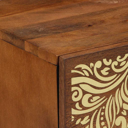 Nattbord Sengbord Honningbrun Nattbordskap 40 x 33 x 46 cm heltre mango