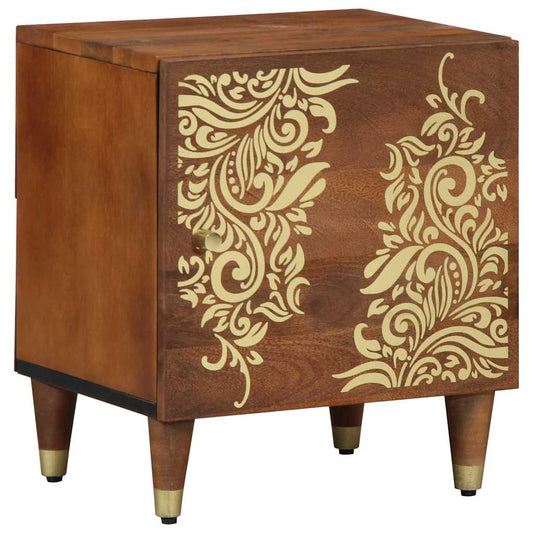 Nattbord Sengbord Honningbrun Nattbordskap 40 x 33 x 46 cm heltre mango