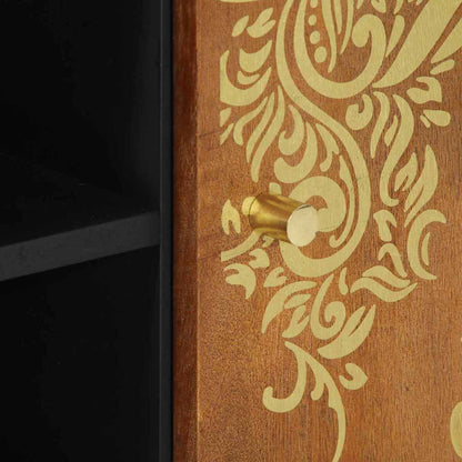 TV-Møbel Tre TV-Skap med hylle Brun 105 x 33.5 x 46 cm Massivt mangotre