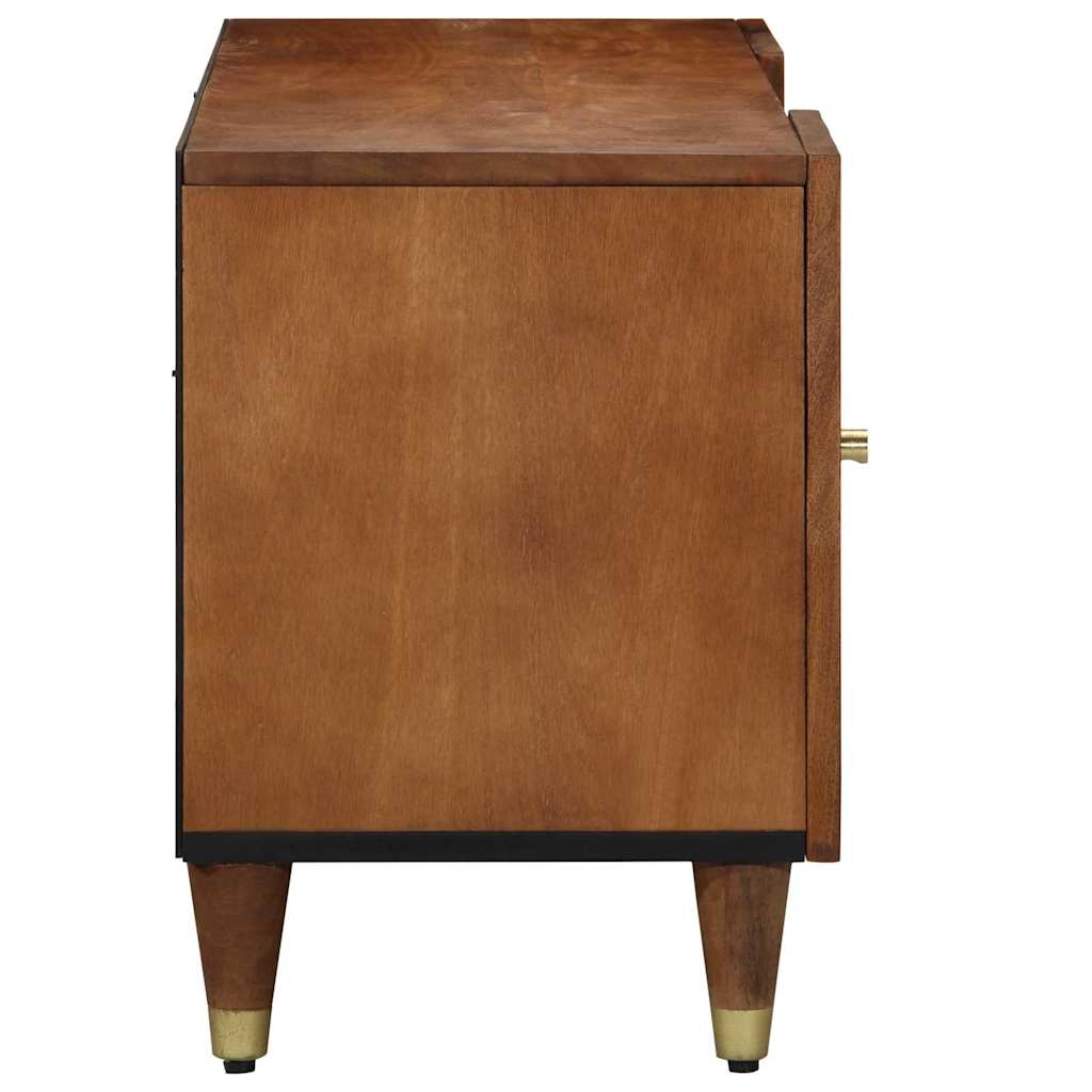 TV-Møbel Tre TV-Skap med hylle Brun 105 x 33.5 x 46 cm Massivt mangotre