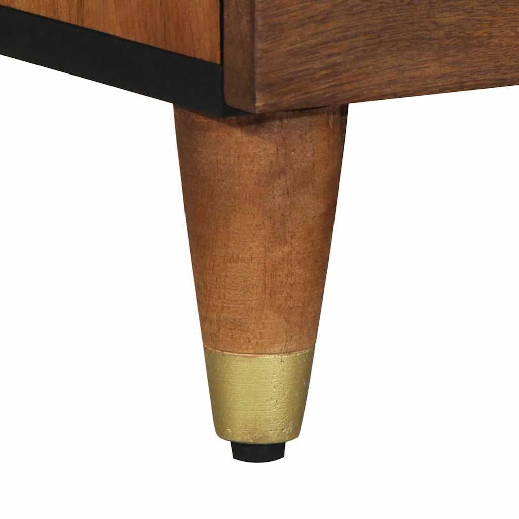 TV-Møbel Tre TV-Skap med hylle med lagring Brun Massivt mangotre