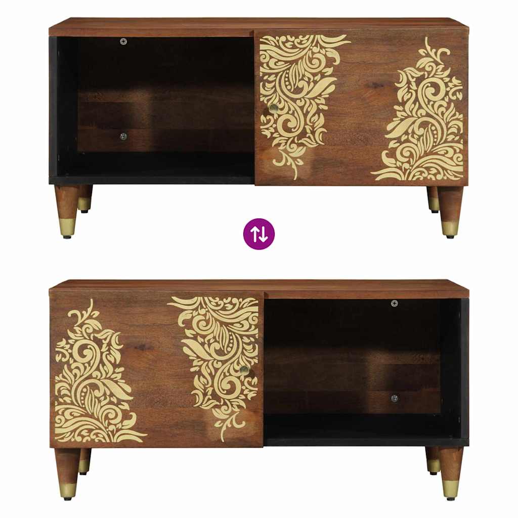 Salongbord Sofabord Brun Honningbrun 80 x 50 x 40 cm heltre mango