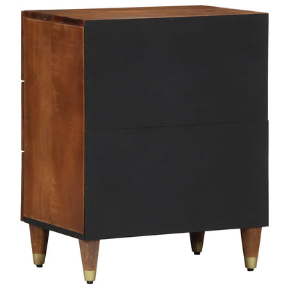 Nattbord Sengbord Honningbrun Nattbordskap med skuff 50 x 33 x 62 cm heltre mango