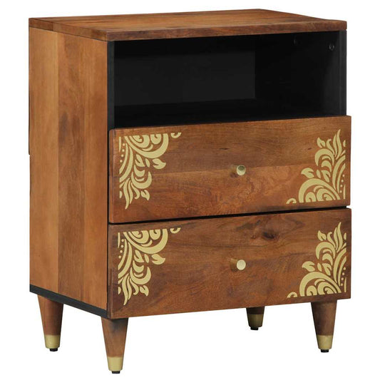 Nattbord Sengbord Honningbrun  Nattbordskap med skuff 50 x 33 x 62 cm heltre mango