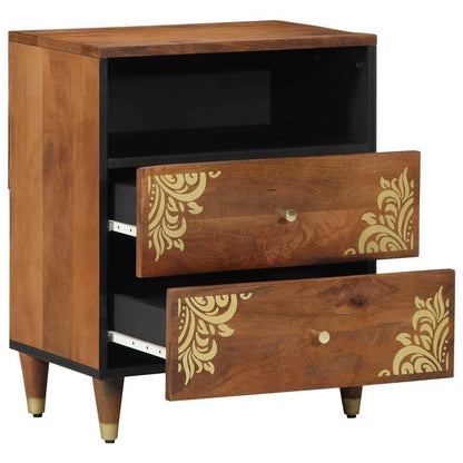 Nattbord Sengbord Honningbrun  Nattbordskap med skuff 50 x 33 x 62 cm heltre mango
