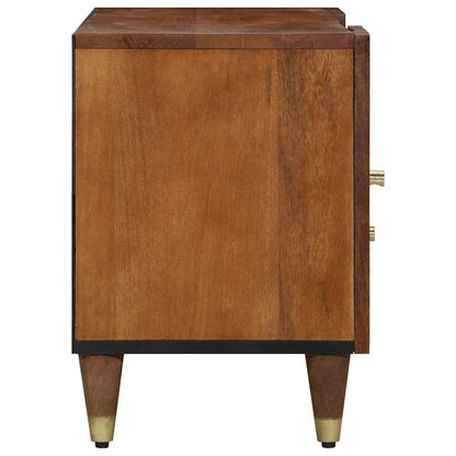 TV-Møbel Tre TV-Skap med skuff Brun 105 x 33.5 x 46 cm Massivt mangotre