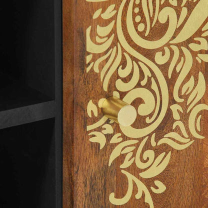 TV-Møbel Tre TV-Skap med hylle Brun 80 x 31.5 x 46 cm Massivt mangotre