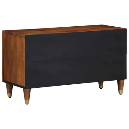 TV-Møbel Tre TV-Skap med hylle Brun 80 x 31.5 x 46 cm Massivt mangotre