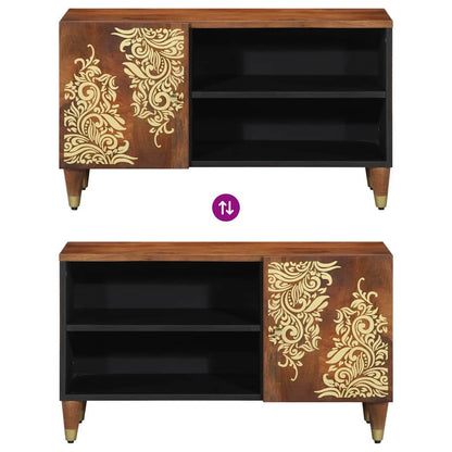 TV-Møbel Tre TV-Skap med hylle Brun 80 x 31.5 x 46 cm Massivt mangotre