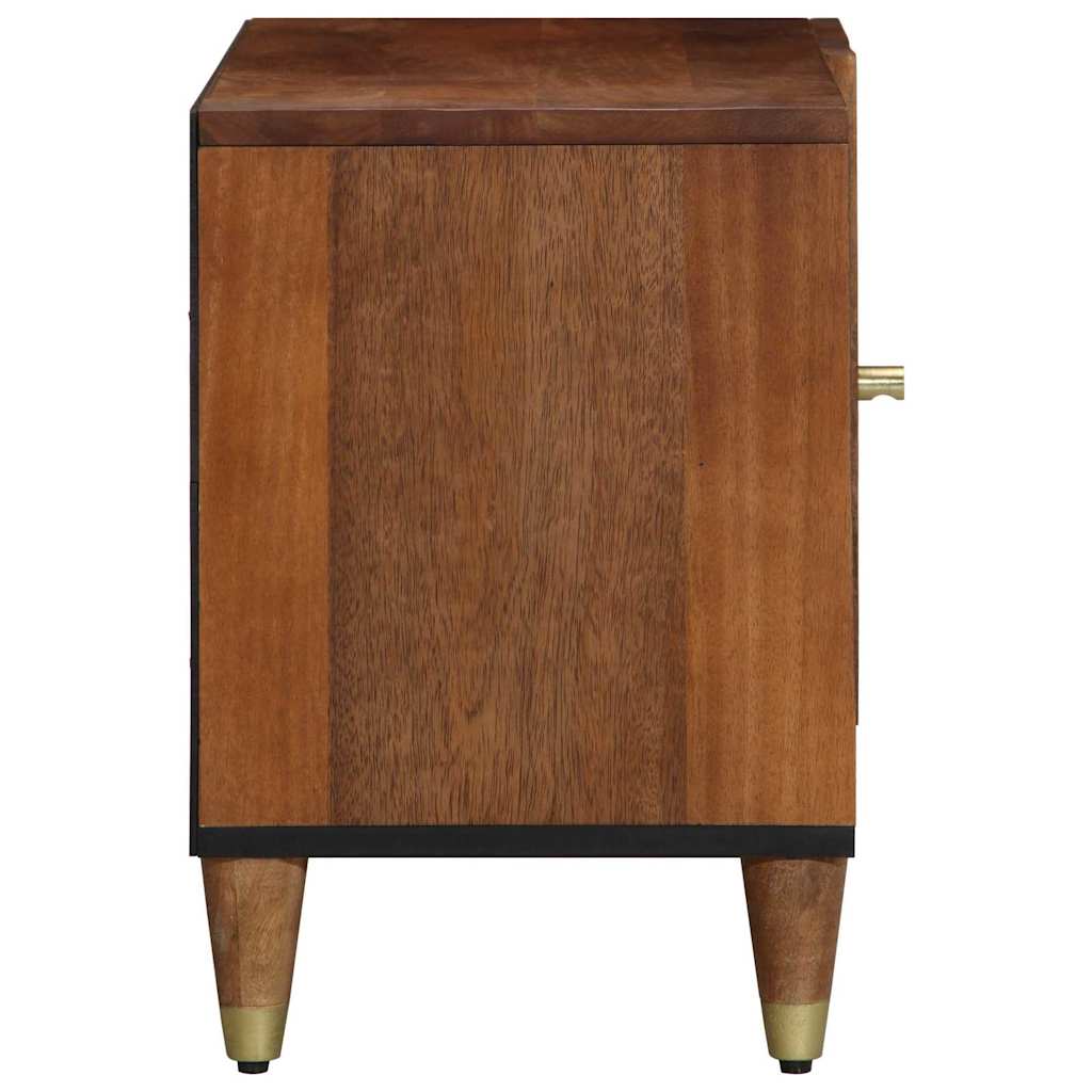 TV-Møbel Tre TV-Skap med hylle Brun 80 x 31.5 x 46 cm Massivt mangotre