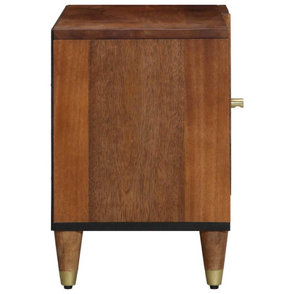 TV-Møbel Tre TV-Skap med hylle Brun 80 x 31.5 x 46 cm Massivt mangotre