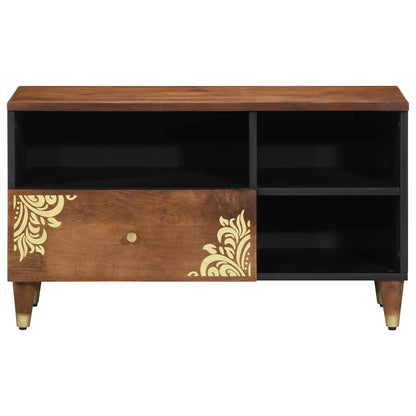 TV-Møbel Tre TV-Skap med skuff Brun 80 x 33.5 x 46 cm Massivt mangotre