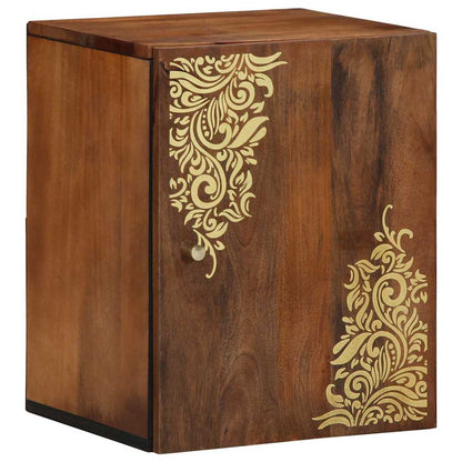 Badskap Veggmontert Brun 38 x 33.5 x 48 cm Massivt mangotre