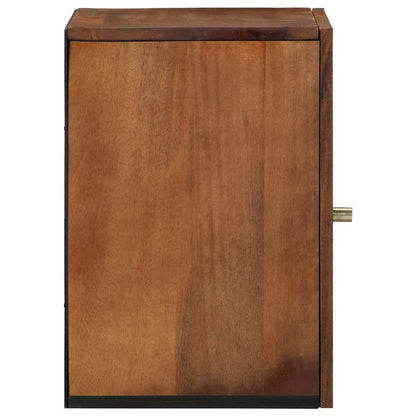 Badskap Veggmontert Brun 38 x 33.5 x 48 cm Massivt mangotre