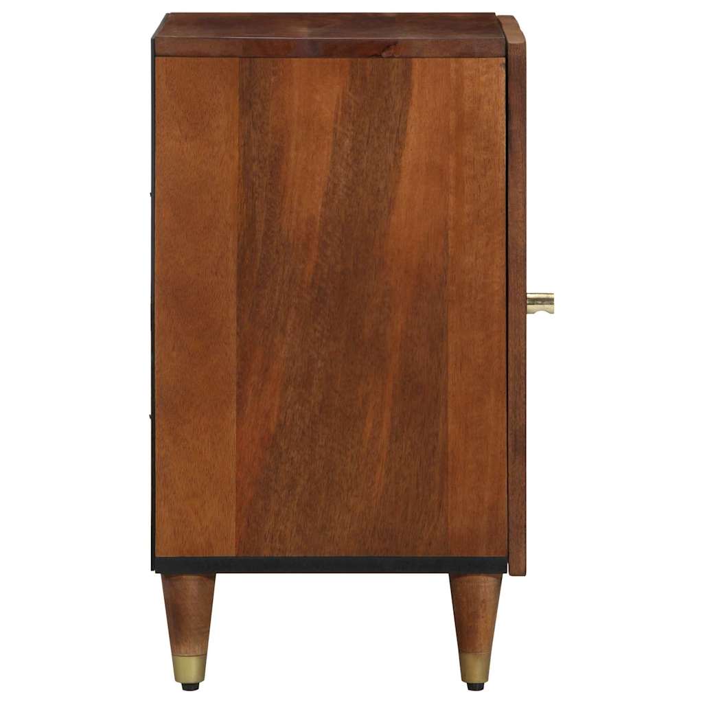 Baderomskap med lagring Brun 38 x 33.5 x 58 cm Massivt mangotre