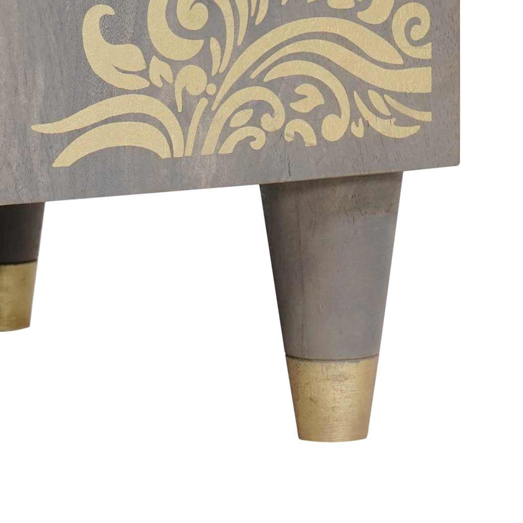 Servantskap Baderom Grå 62 x 33 x 58 cm Massivt mangotre