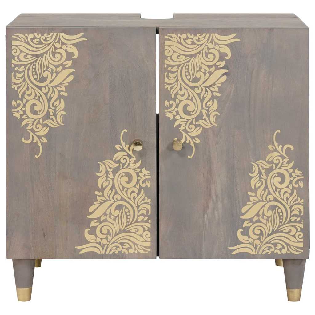 Servantskap Baderom Grå 62 x 33 x 58 cm Massivt mangotre