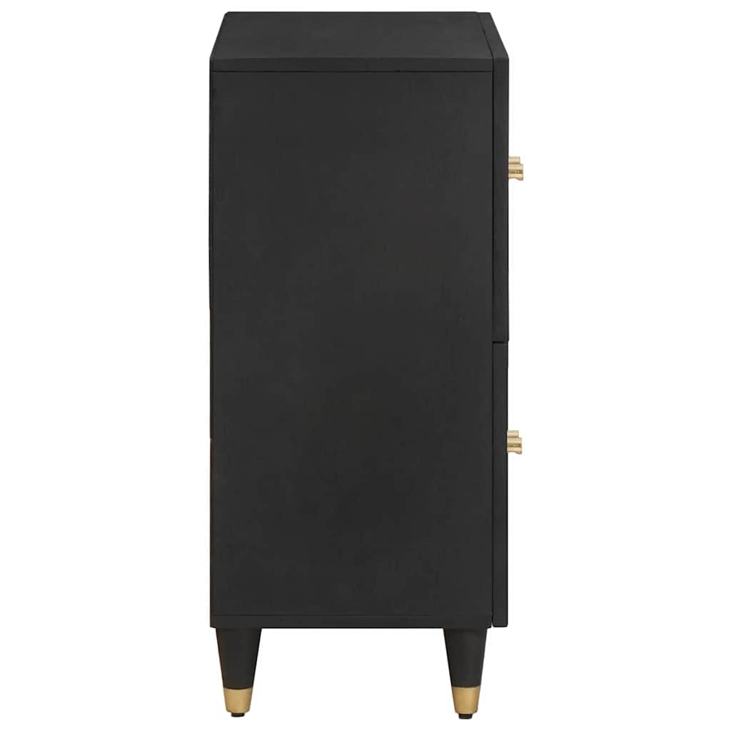 Skjenk Svart med hylle 60 x 33 x 75 cm Massiv mango tre