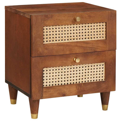 Nattbord Sengbord Tre 40 x 33.5 x 46 cm Solid mango Tre og