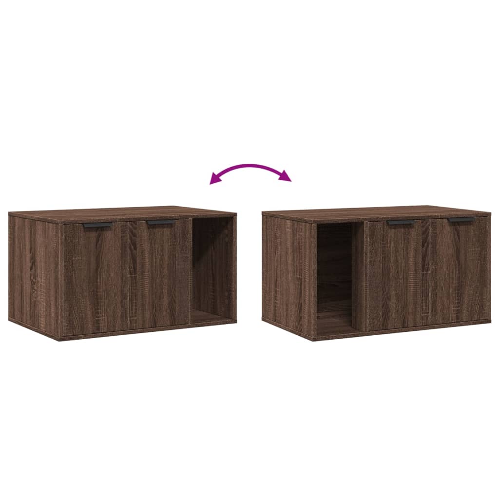 Kattemøbel Skap til kattetoalett Brun Eik 80x50x45 cm