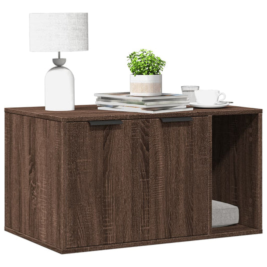 Kattemøbel Skap til kattetoalett Brun Eik 80x50x45 cm