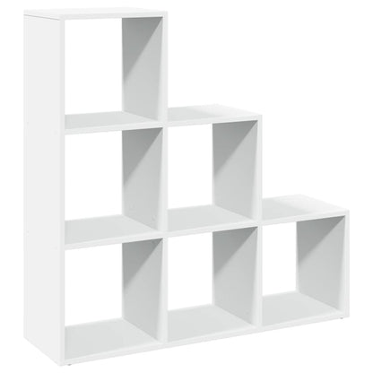 Romdeler bokhylle 3 etasjer hvit 99x29x99 cm konstruert tre