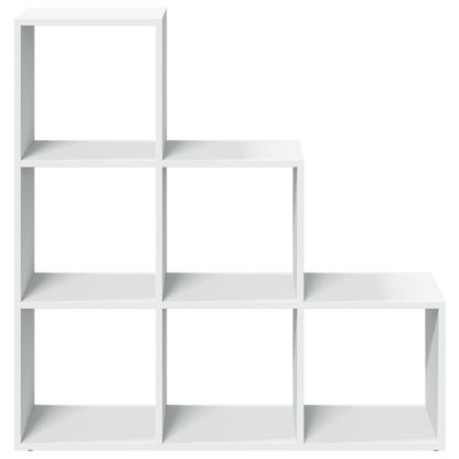 Romdeler bokhylle 3 etasjer hvit 99x29x99 cm konstruert tre